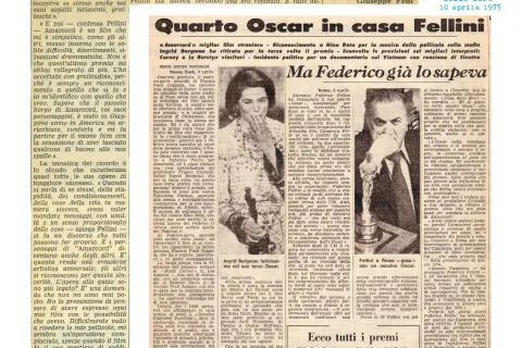 amarcord raccontato dalla stampa dell'epoca