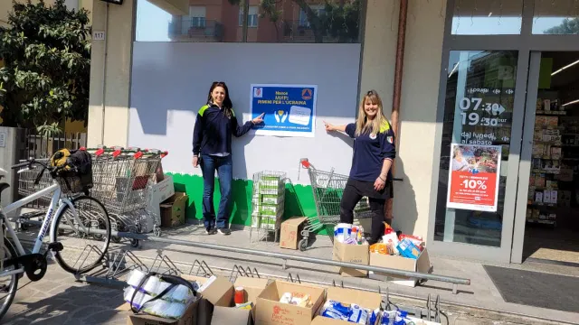 Consegna aiuti alle famiglie ucraine
