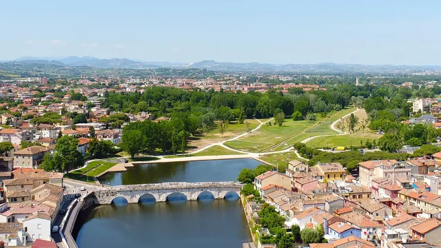 vista aerea ponte di tiberio