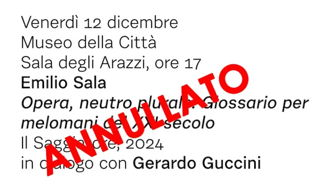 Libri da queste parti: appuntamento del 12 dicembre annullato