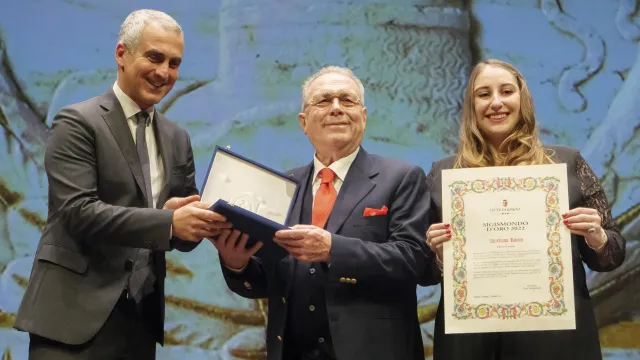 consegna del Sigismondo d'oro 2022 ad Aureliano Bonini