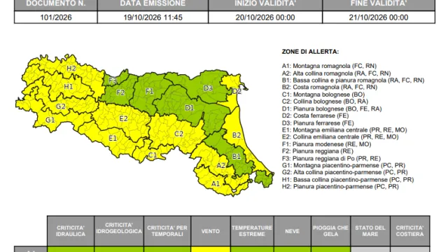 Allerta meteo n. 101/2026