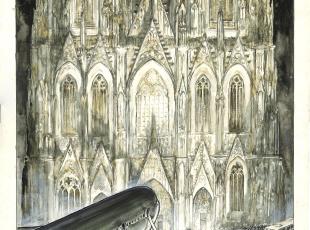 Tavola di Milo Manara de "Il Viaggio di G. Mastorna"