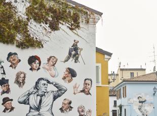 Murales Fellini nel  Borgo San Giuliano