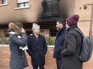 sopralluogo alla palazzina di via Giuliano da Rimini